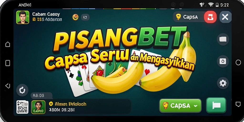 Antarmuka PISANGBET yang menarik saat bermain Capsa.