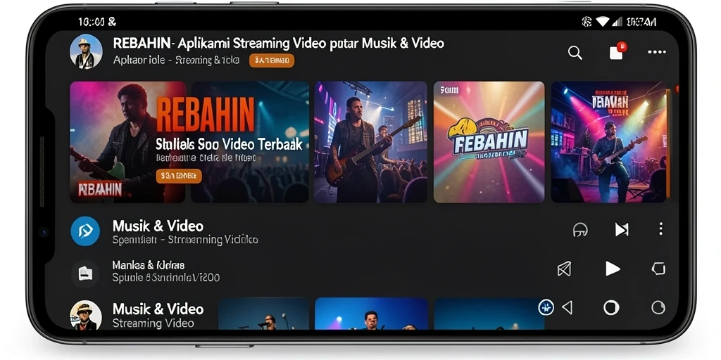 Tampilan antarmuka REBAHIN yang menarik dan fungsional untuk streaming video.