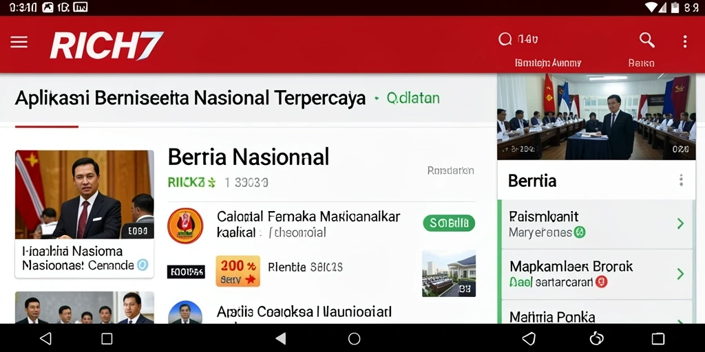 Tampilan antarmuka RICH7 yang modern dan informatif.