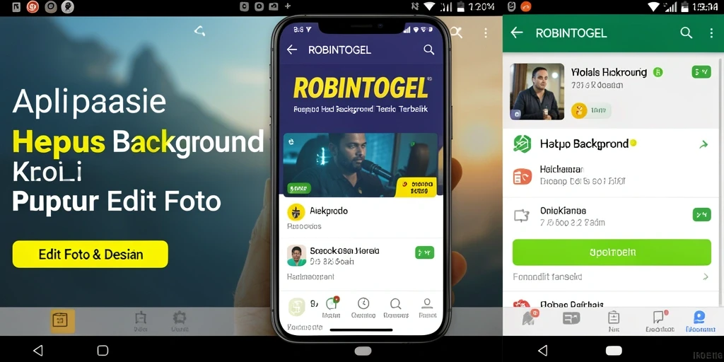Antarmuka pengguna ROBINTOGEL untuk penghapusan background yang intuitif.