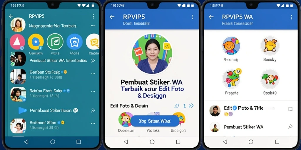 Antarmuka RPVIP5 yang sederhana dan fungsional untuk membuat stiker WA.