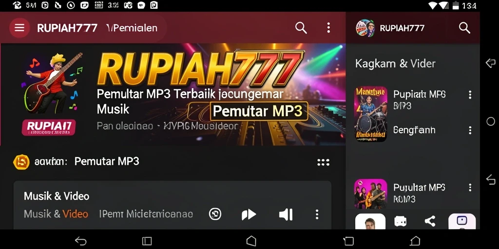 Antarmuka modern dan fungsi Pemutar MP3 yang efisien.